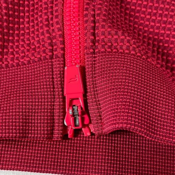Fabletics Jenny Seamless Cropped Red Zip Jacket - Medium - Picture 8 of 13